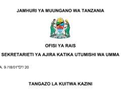 MAJINA ya Walioitwa Kazini UTUMISHI 01/07/2025