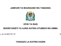 MAJINA ya Walioitwa Kazini UTUMISHI 16/07/2025