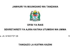 MAJINA ya Walioitwa Kazini UTUMISHI 17/07/2025