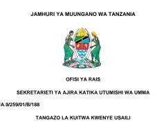 KUITWA Kwenye Usaili RUWASA, MOI, Wizara ya Afya na MDAs & LGAs