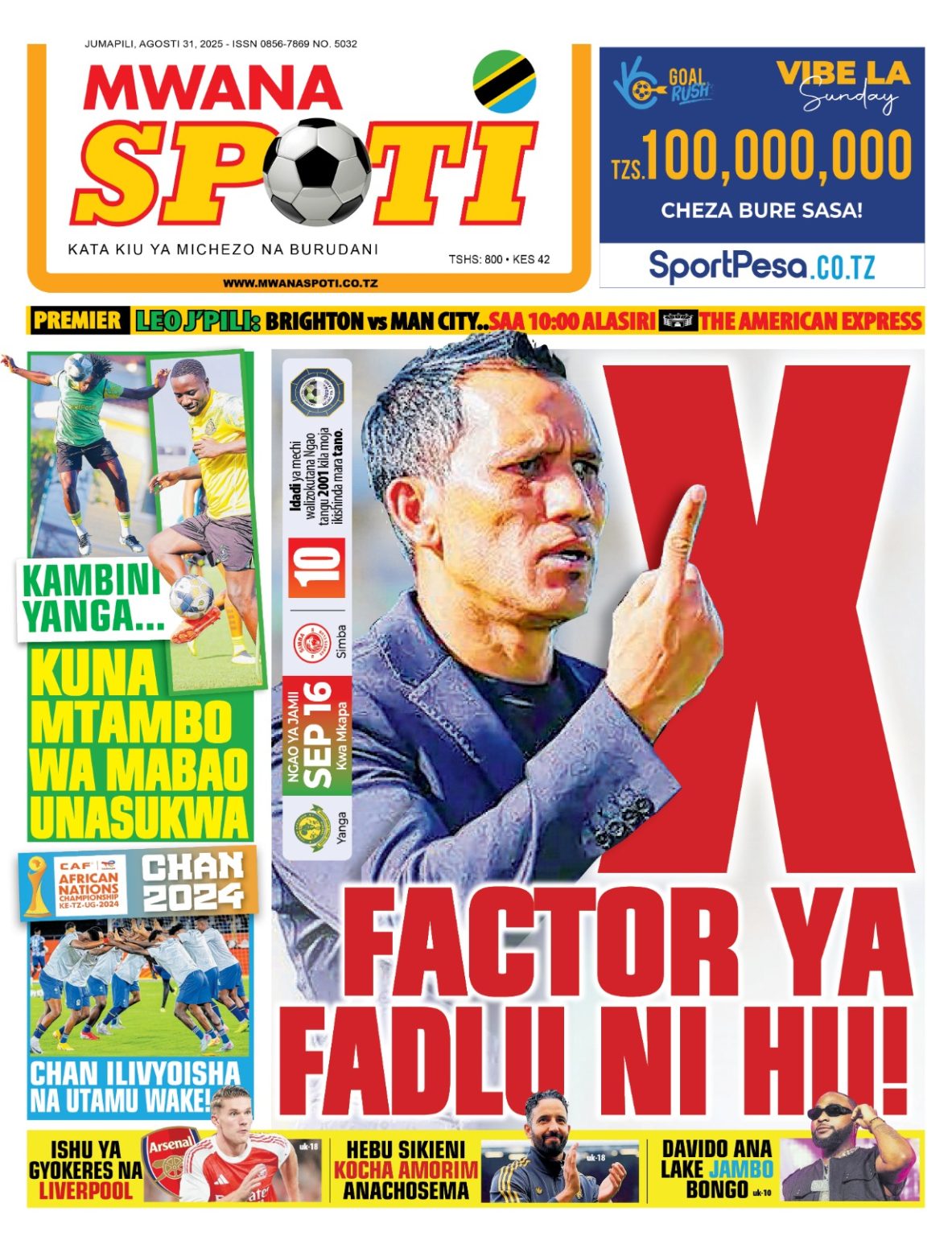 MAGAZETI ya Leo Jumapili 31 August 2025