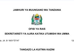 MAJINA ya Walioitwa Kazini UTUMISHI 12/08/2025