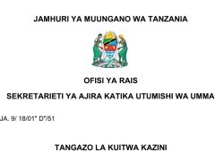 MAJINA ya Walioitwa Kazini UTUMISHI 26/08/2025