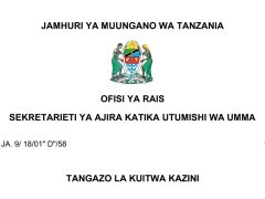 KUITWA Kazini UTUMISHI 12/09/2025