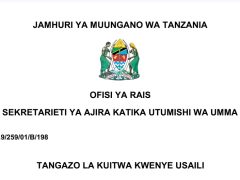 KUITWA Kwenye Usaili MDAs & LGAs 22/09/2025