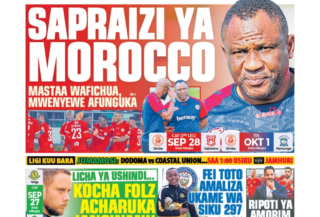 MAGAZETI ya Leo Ijumaa 26 September 2025