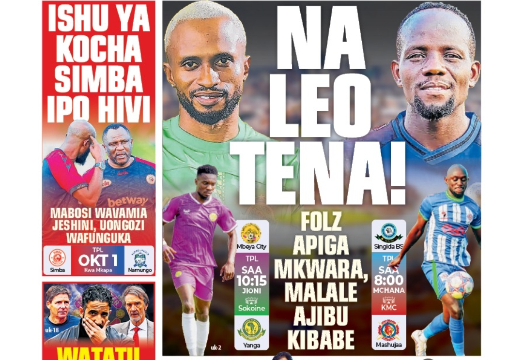 MAGAZETI ya Leo Jumanne 30 September 2025