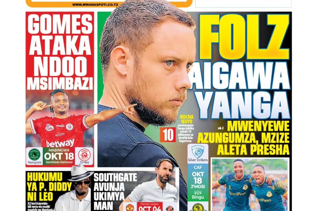 MAGAZETI ya Leo Ijumaa 04 October 2025