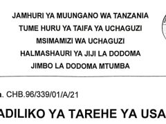 KUITWA Kwenye Usaili Kusimamia Uchaguzi Mkuu 2025 Jimbo la Mtumba