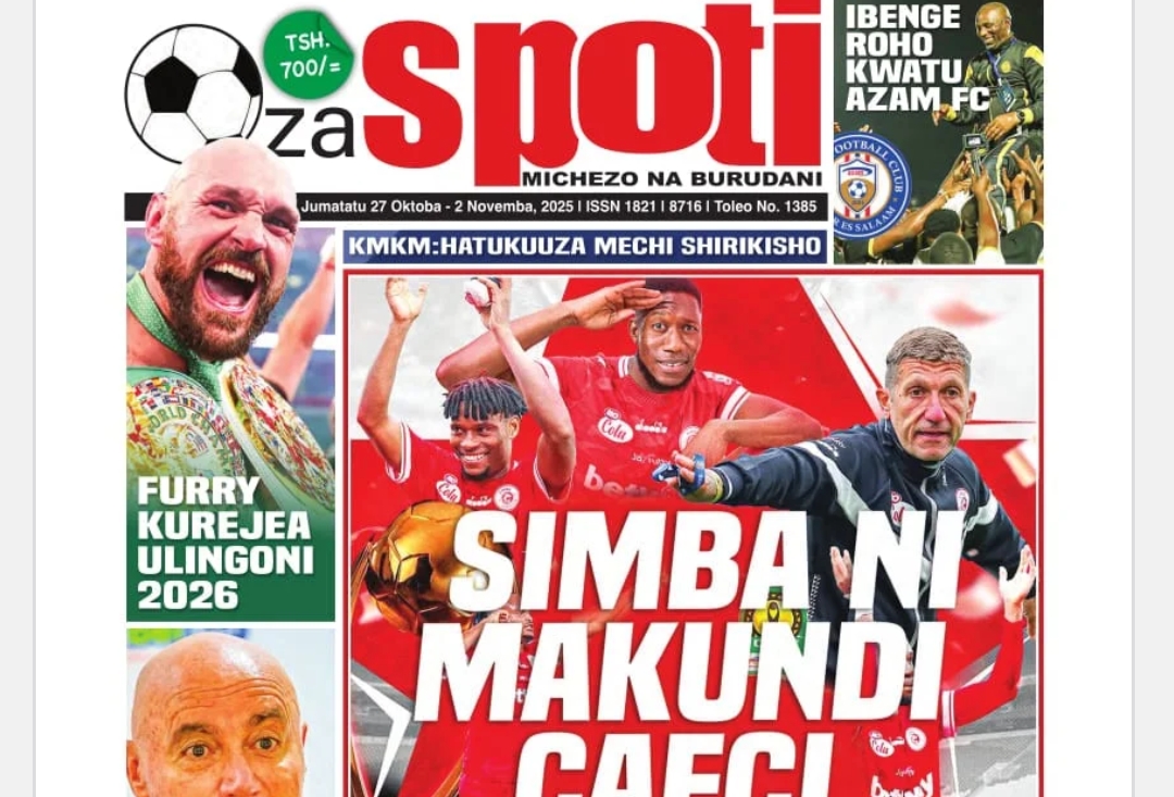 MAGAZETI ya Leo Jumatatu 27 October 2025