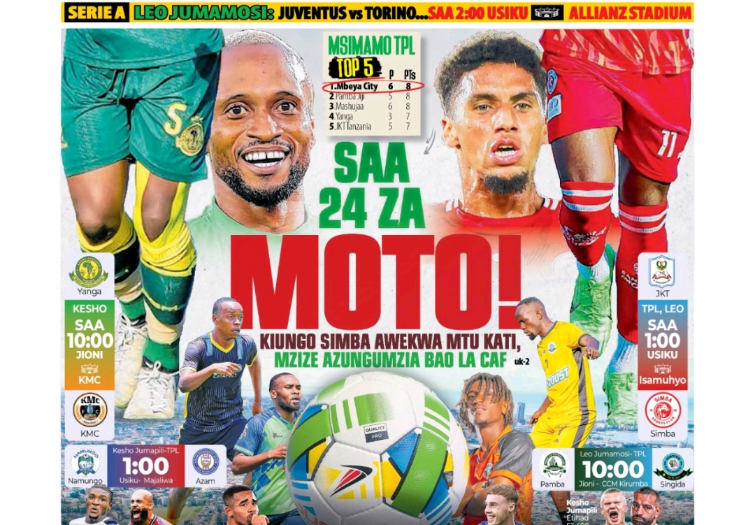 MAGAZETI ya Leo Jumamosi 08 November 2025