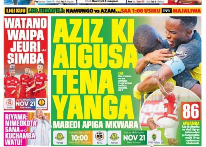 MAGAZETI ya Leo Jumapili 09 November 2025