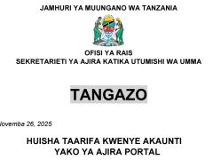 TAARIFA Mpya Kwa Waliotuma Maombi Ajira Portal