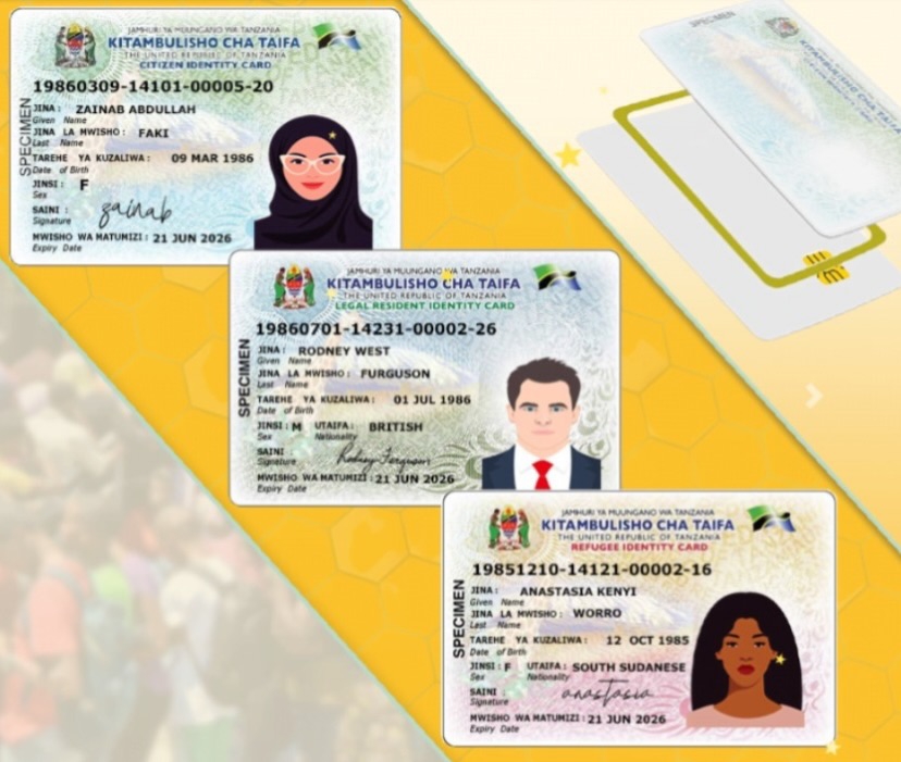 WAGENI Ruksa Kumiliki Vitambulisho vya Taifa