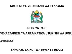KUITWA Kwenye Usaili MDAs & LGAs December 2025