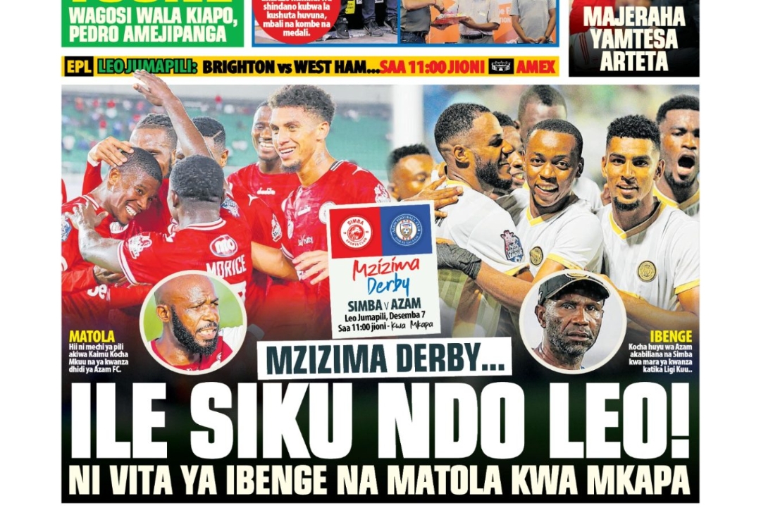 MAGAZETI ya Leo Jumapili 07 December 2025