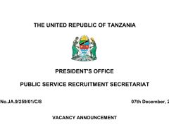 NAFASI 719 Za Kazi UTUMISHI 08 December 2025