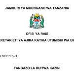 KUITWA Kazini UTUMISHI 02 January 2025