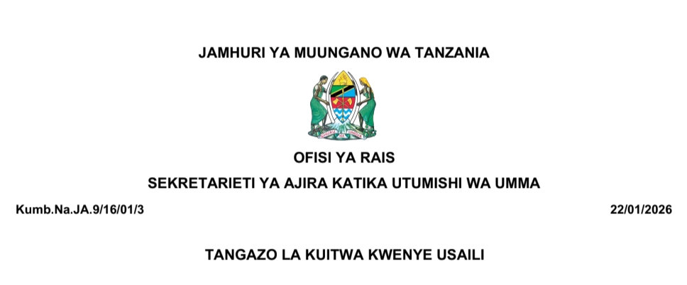 KUITWA Kwenye Usaili NAOT, MNH, RUWASA na TMC 2026