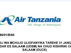 MATOKEO ya Usaili wa Mchujo Air Tanzania 2026