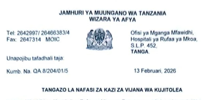 NAFASI 20 Za Kazi Hospitali ya Rufaa ya Mkoa wa Tanga