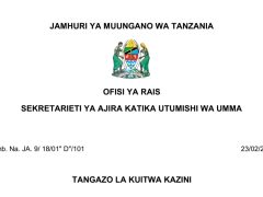 KUITWA Kazini UTUMISHI 23/02/2026