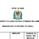 MABADILIKO ya Ratiba ya Usaili UTUMISHI April 2026