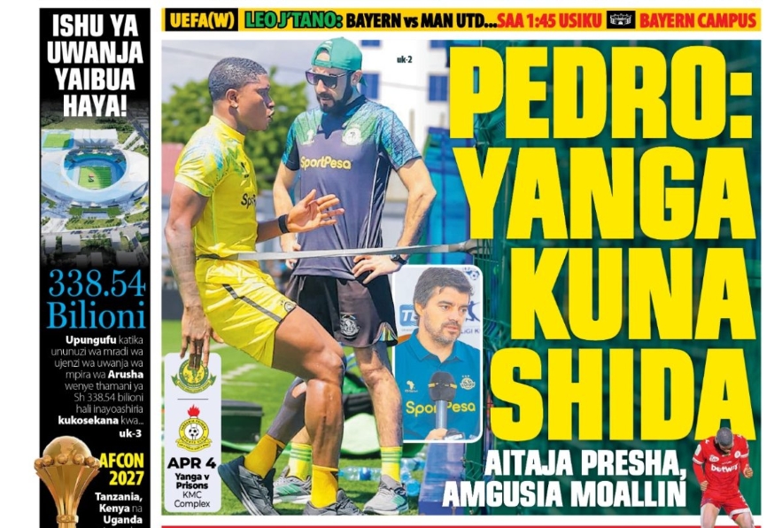 MAGAZETI ya Leo Jumatano 01 April 2026